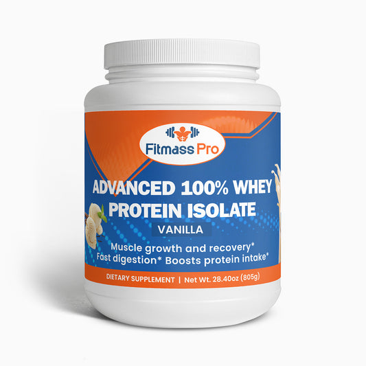 Advanced 100% Whey Protein Isolate (Vanilla) - Fitmass Proproduct_Advanced 100% Whey Protein Isolate (Vanilla)nameAdvanced 100% Whey Protein Isolate (Vanilla)